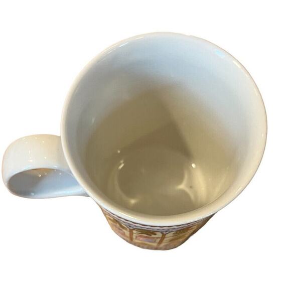 Vtg 2 DUNOON MUGS SUE SCULLARD CHRISTMAS TREE FIREPLACE CATS DOORS - Picture 9 of 10